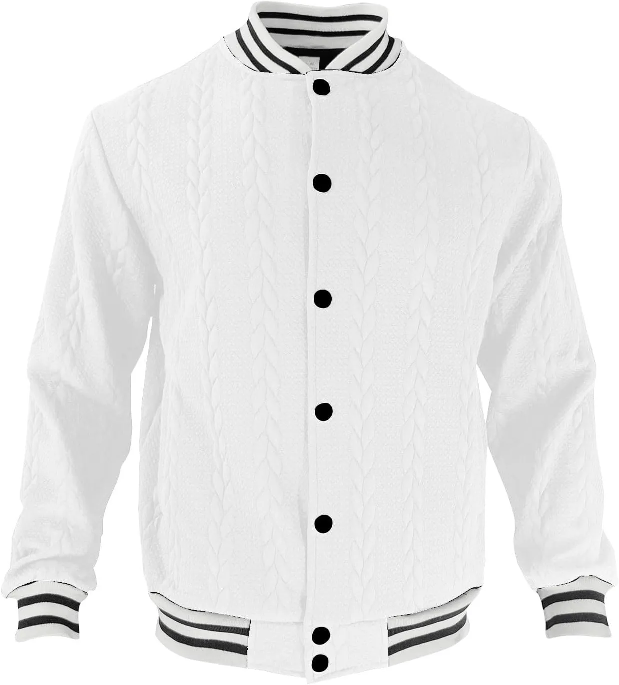 WENKOMG1 Mens Vasity Letterman Jacket Long Sleeve Slim Fit Textured Cotton Blend Baseball Jacket Fashion Bomber Jackets