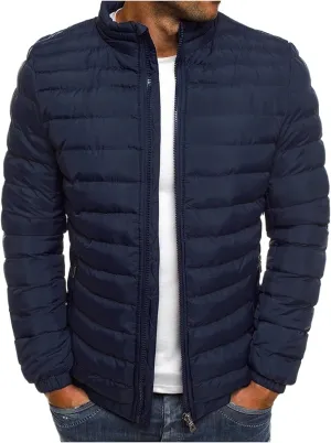 Winter Jackets for Men Zip Up, Mens Puffer Jacket Windproof Lightweight Winter Jackets Warm Coats Insulated Jackets