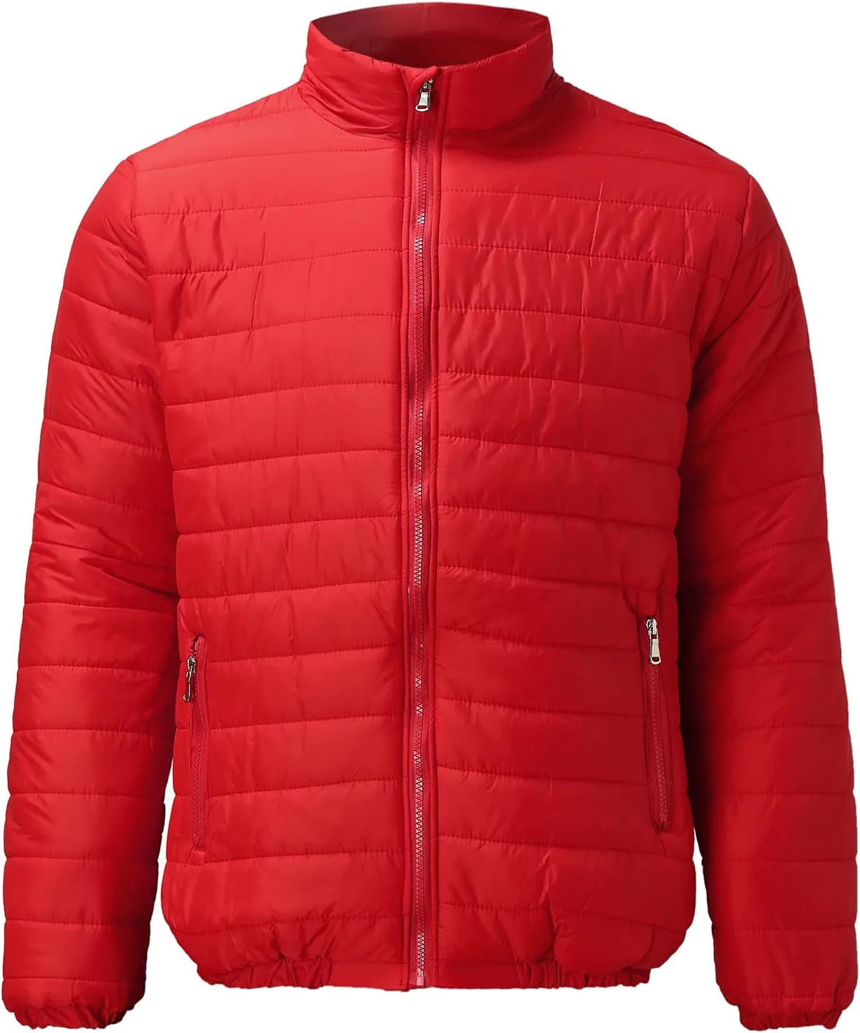 Winter Jackets for Men Zip Up, Mens Puffer Jacket Windproof Lightweight Winter Jackets Warm Coats Insulated Jackets