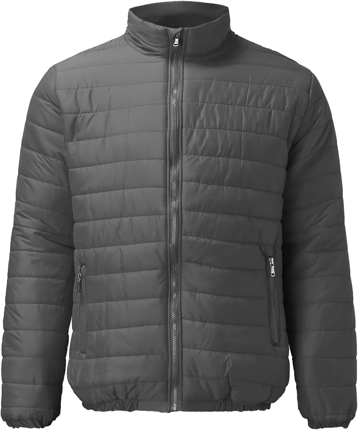 Winter Jackets for Men Zip Up, Mens Puffer Jacket Windproof Lightweight Winter Jackets Warm Coats Insulated Jackets