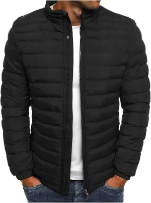 Winter Jackets for Men Zip Up, Mens Puffer Jacket Windproof Lightweight Winter Jackets Warm Coats Insulated Jackets