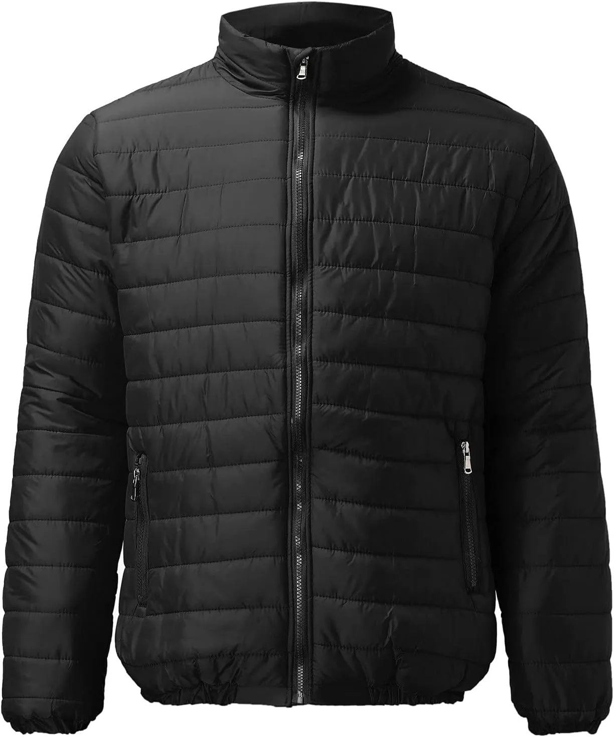 Winter Jackets for Men Zip Up, Mens Puffer Jacket Windproof Lightweight Winter Jackets Warm Coats Insulated Jackets