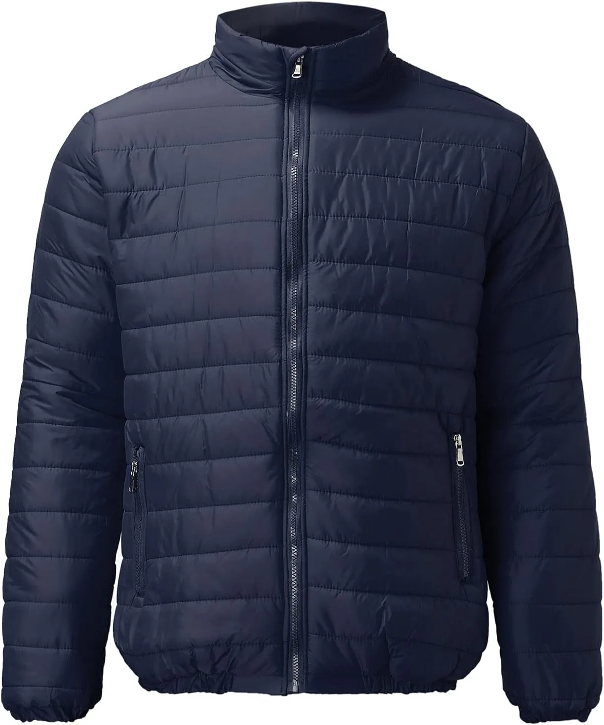 Winter Jackets for Men Zip Up, Mens Puffer Jacket Windproof Lightweight Winter Jackets Warm Coats Insulated Jackets