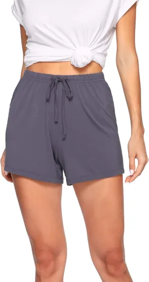WiWi Bamboo Visose Pajama Shorts for Women Soft Sleep Bottoms Plus Size Lounge Boxers Pj Sleepwear Bottom S-4X