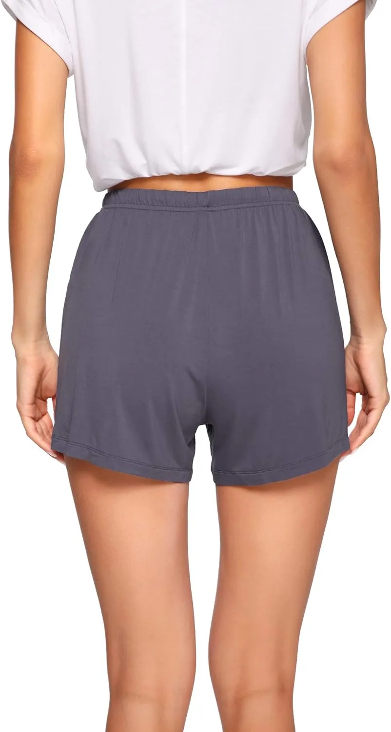 WiWi Bamboo Visose Pajama Shorts for Women Soft Sleep Bottoms Plus Size Lounge Boxers Pj Sleepwear Bottom S-4X