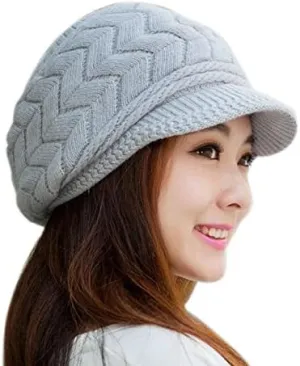 Women Winter Pompom Beanie Hat Warm Men Winter Knit Hat, Beanie Cap Warm
