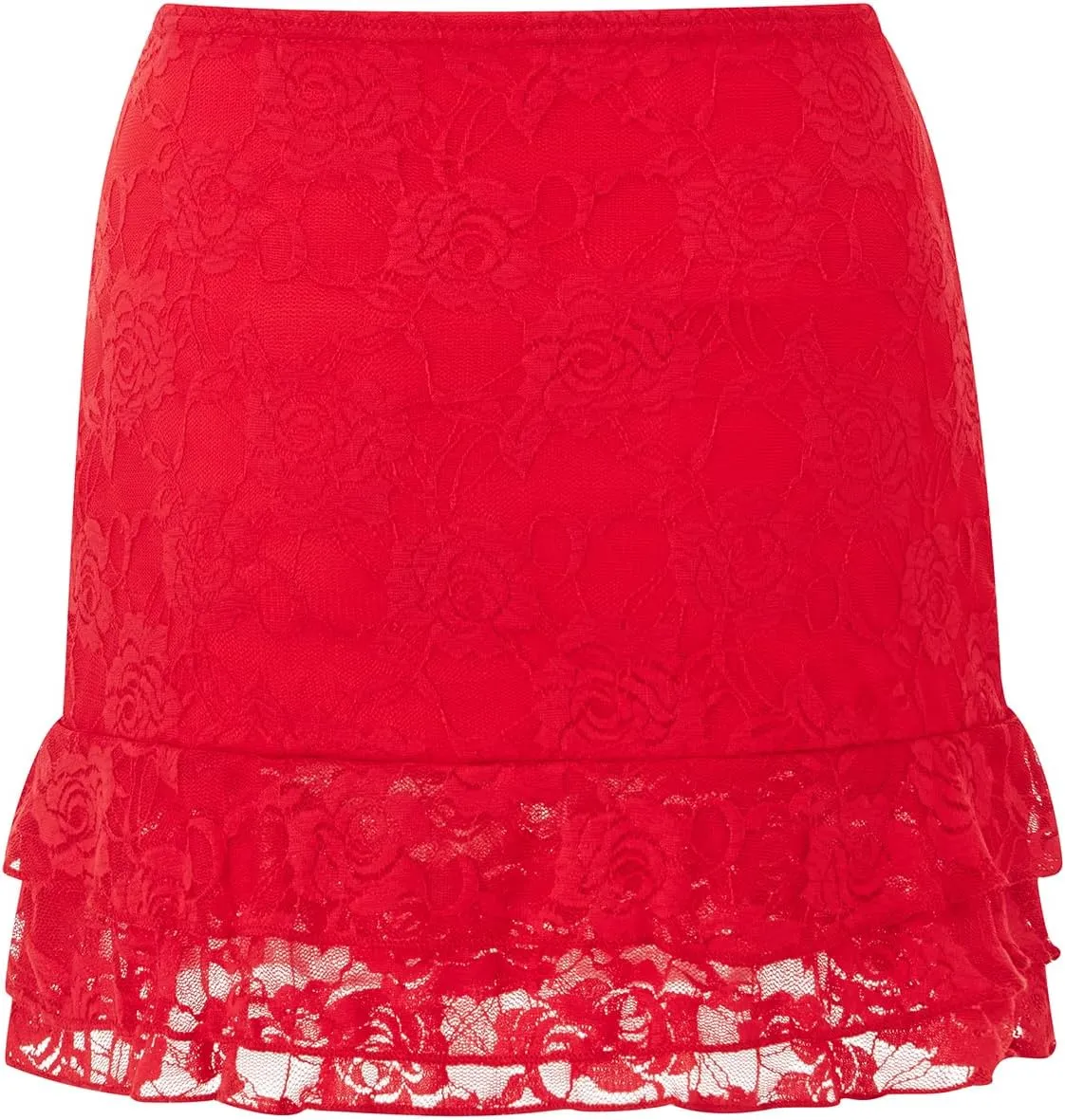 Women Y2k Lace Slip Skirt Low Rise Pleated Mini Skirt A-line Tiered Flowy Ruffle Half Slip Short Skirt Streetwear