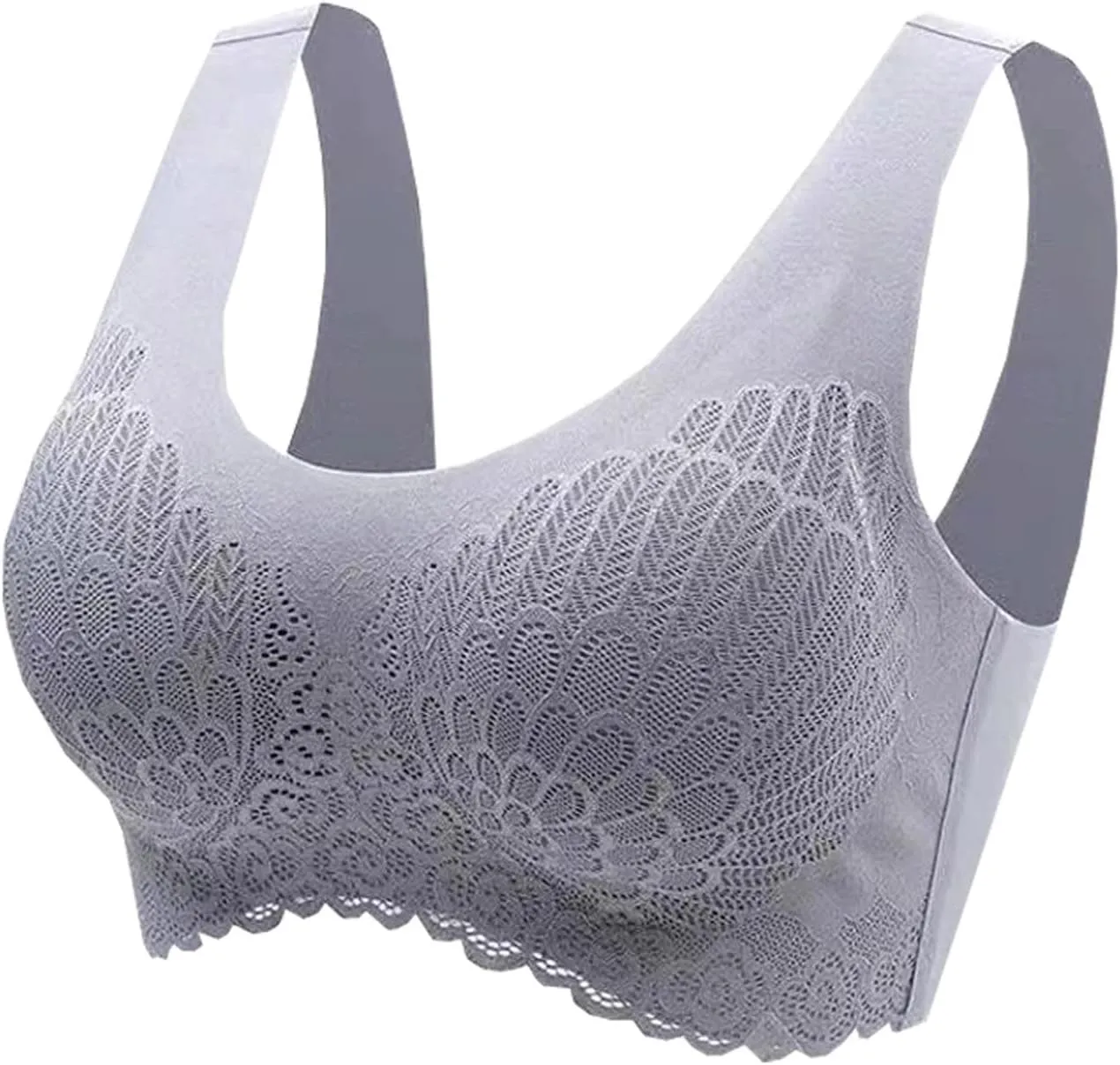 Women's Lace Wireless Bras for Women No Underwir Latex Sports Bra Everyday Lace, Push-Up, Comfort Seamless Bras 2025