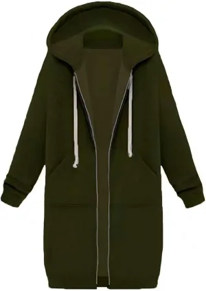 Women's Lightweight Fleece Jacket Full Zip Hoodie Y2K Spring Long Sleeve Sweatshirt Casual Streetwear Outerwear