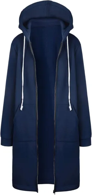 Women's Lightweight Fleece Jacket Full Zip Hoodie Y2K Spring Long Sleeve Sweatshirt Casual Streetwear Outerwear