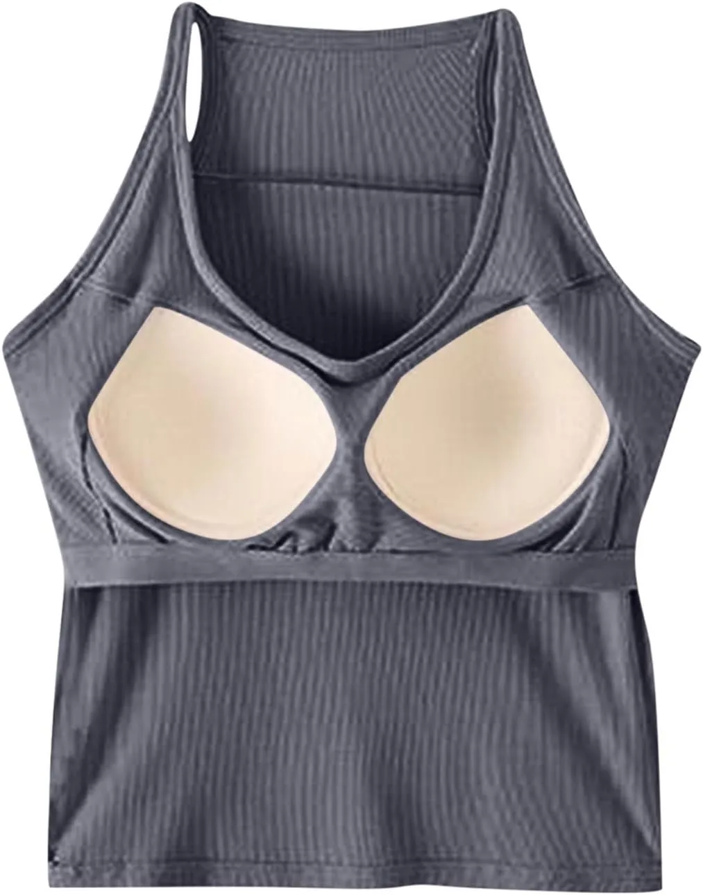 Women's Lounge Camisole Tank Tops Spaghetti Strap Rugular Fit Smooth Soft Athletic Workout Deep V Neck Tanks Shirts