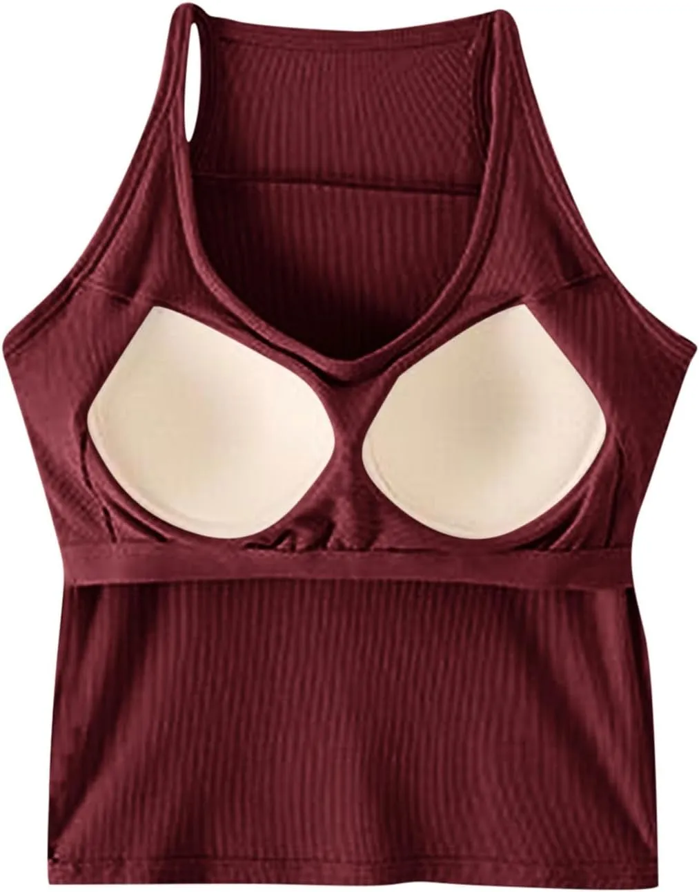 Women's Lounge Camisole Tank Tops Spaghetti Strap Rugular Fit Smooth Soft Athletic Workout Deep V Neck Tanks Shirts