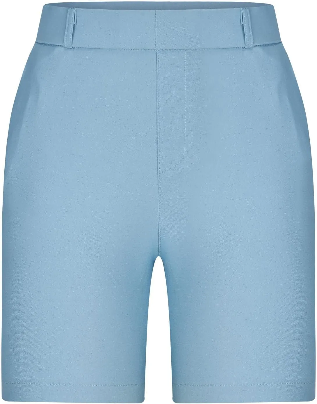 Women's Mid Rise Slim Fit Chino Bermuda Shorts Ultra Lux Comfort Walking Super Comfy Business Casual Pants