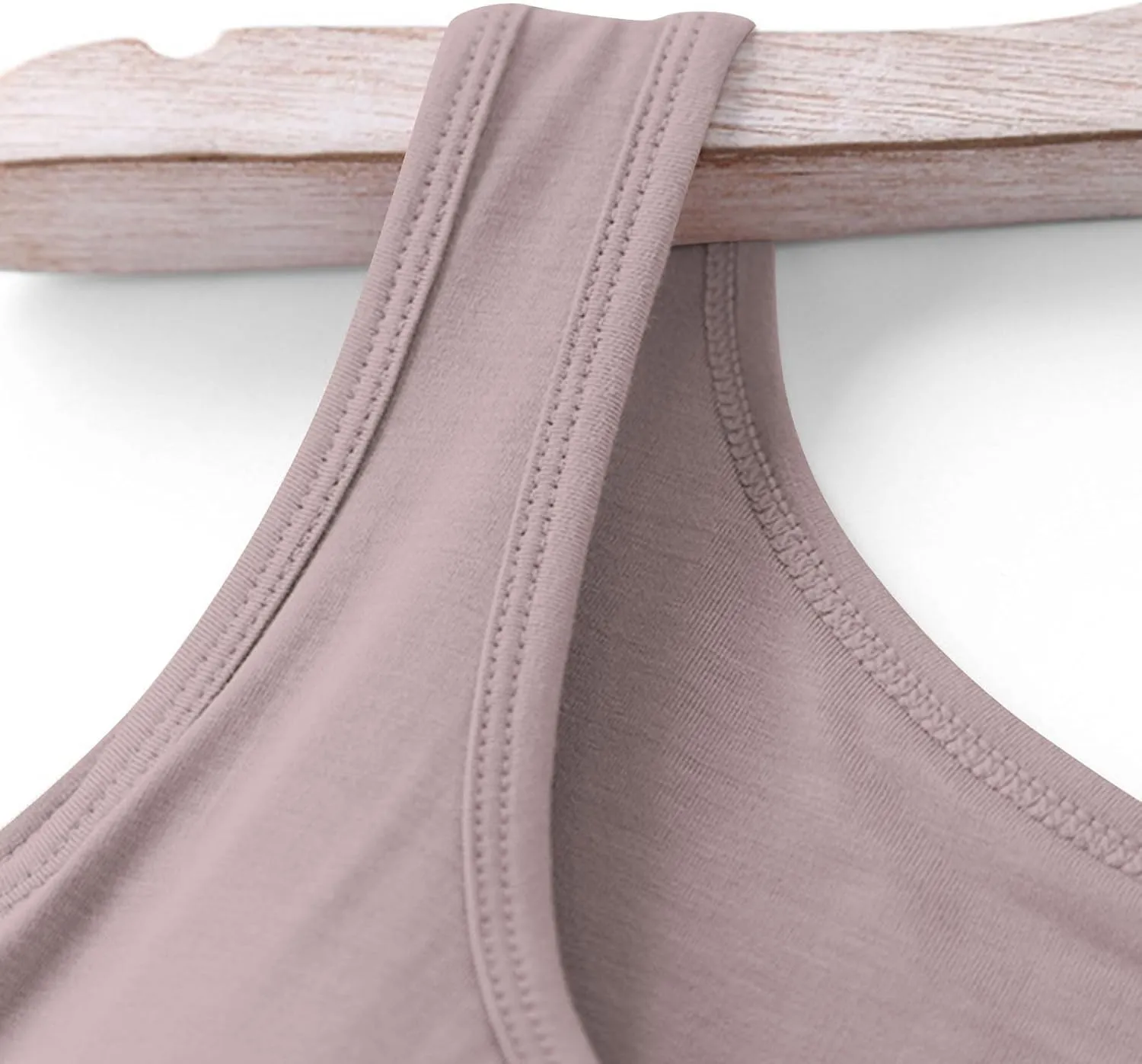 Womens Modal Built-in Bra Padded Camisole Yoga Tanks Tops Scoop Neck Sleeveless Gym Workout Shirts Basic Undershirts