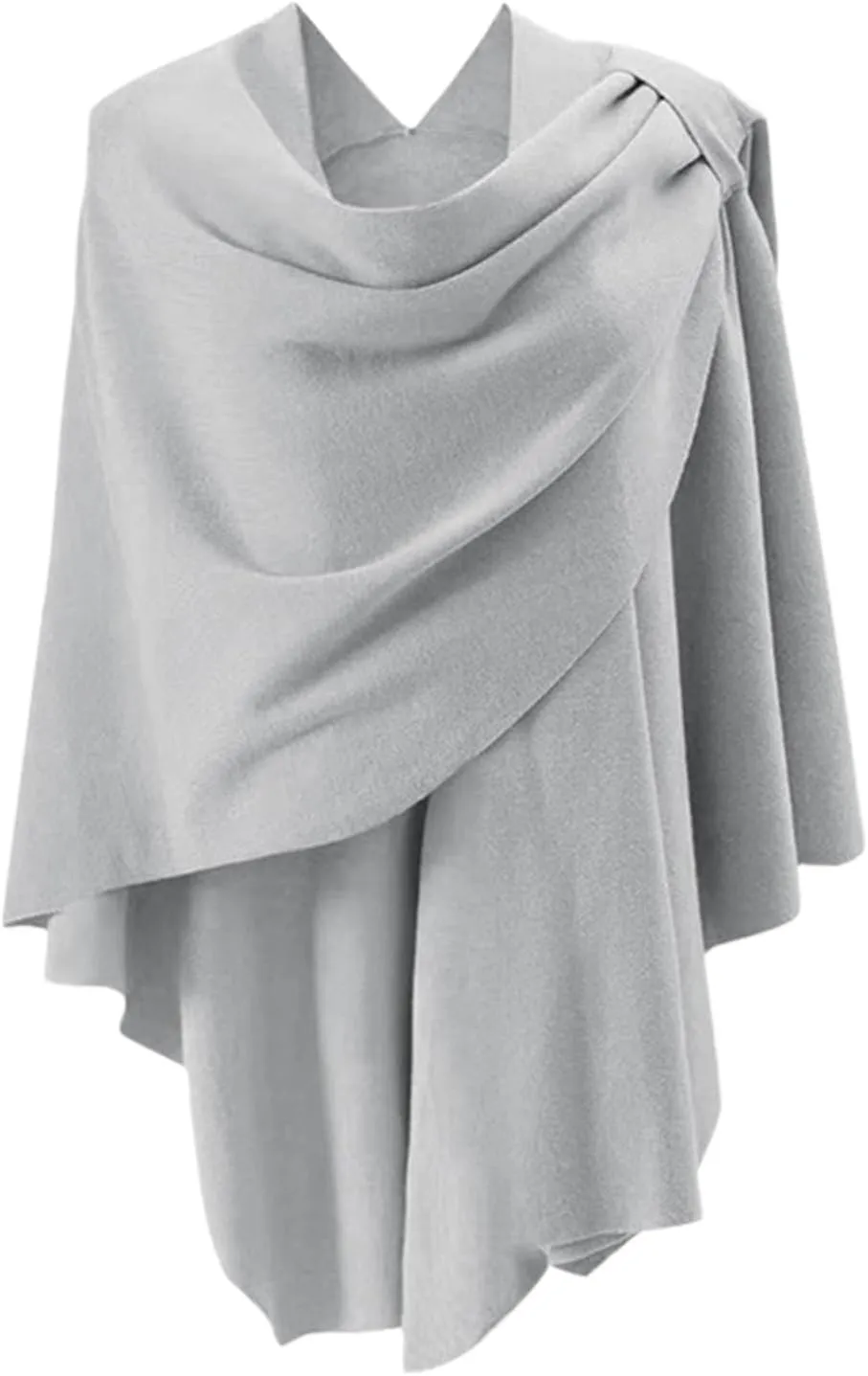 Womens Open Front Poncho Sweater Wrap Topper Knitted Elegant Shawls Cape for Fall Winter Solid Elegant Cardigan Cape