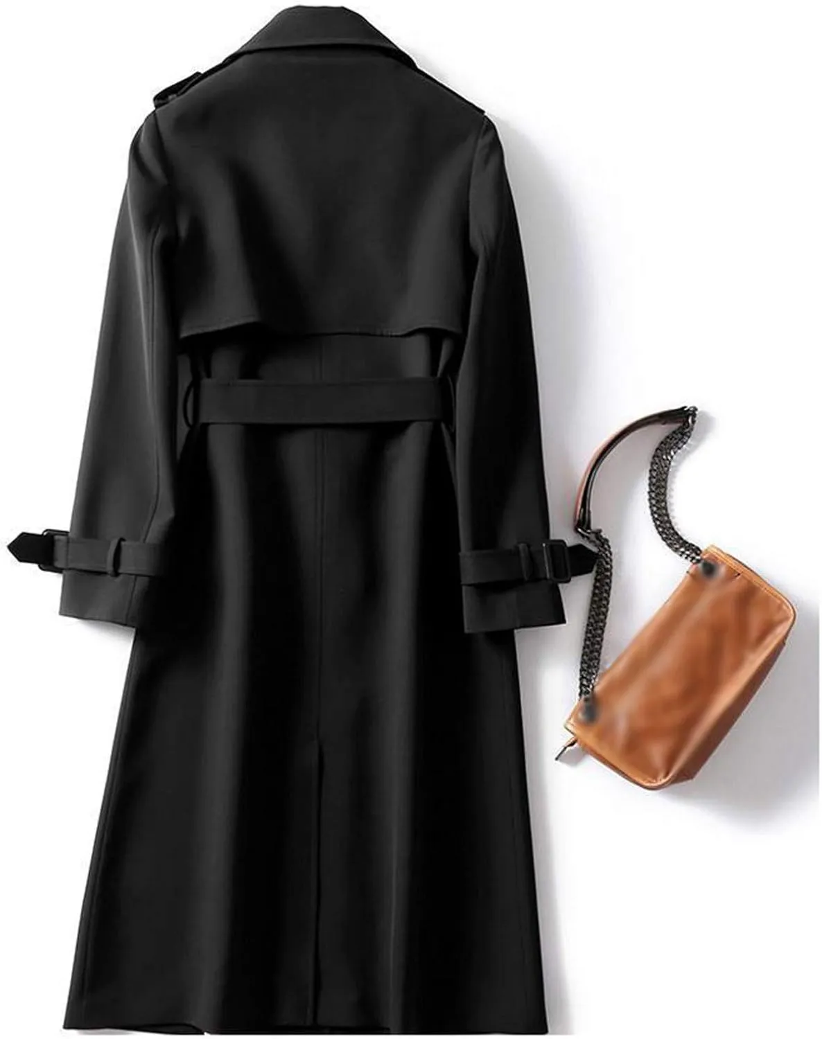 Women's Outerwear Solid Trench Windbreaker Slim Long Fit Coat Overcoat Coat Flexible Boho Outerwear Causal Oversized