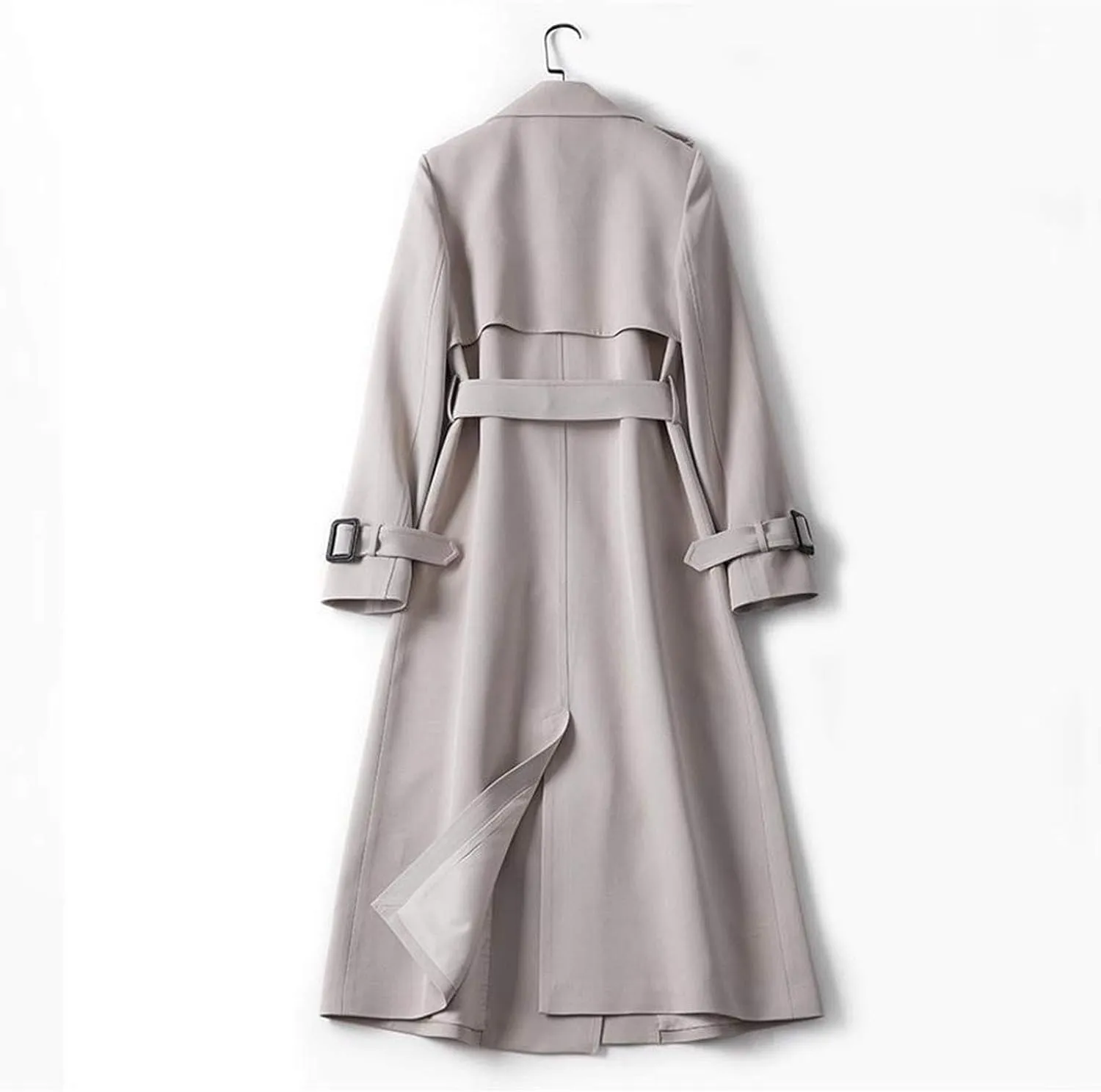 Women's Outerwear Solid Trench Windbreaker Slim Long Fit Coat Overcoat Coat Flexible Boho Outerwear Causal Oversized