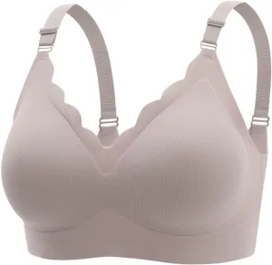 Womens Seamless Bra Wireless Push Up Support Bra Comfort Small Chest Push-Up Bra V Neck Sleep Everyday Bralettes 2025