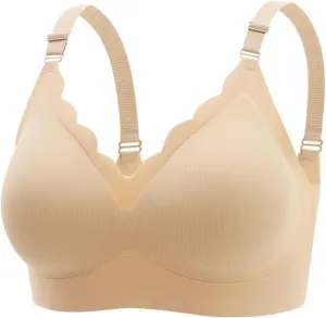 Womens Seamless Bra Wireless Push Up Support Bra Comfort Small Chest Push-Up Bra V Neck Sleep Everyday Bralettes 2025