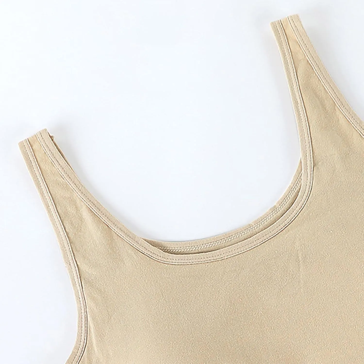 Women's Shelf Bra Tank Top Adjustable Strap Seamless Camisoles Yoga Shirts Cotton Undershirt