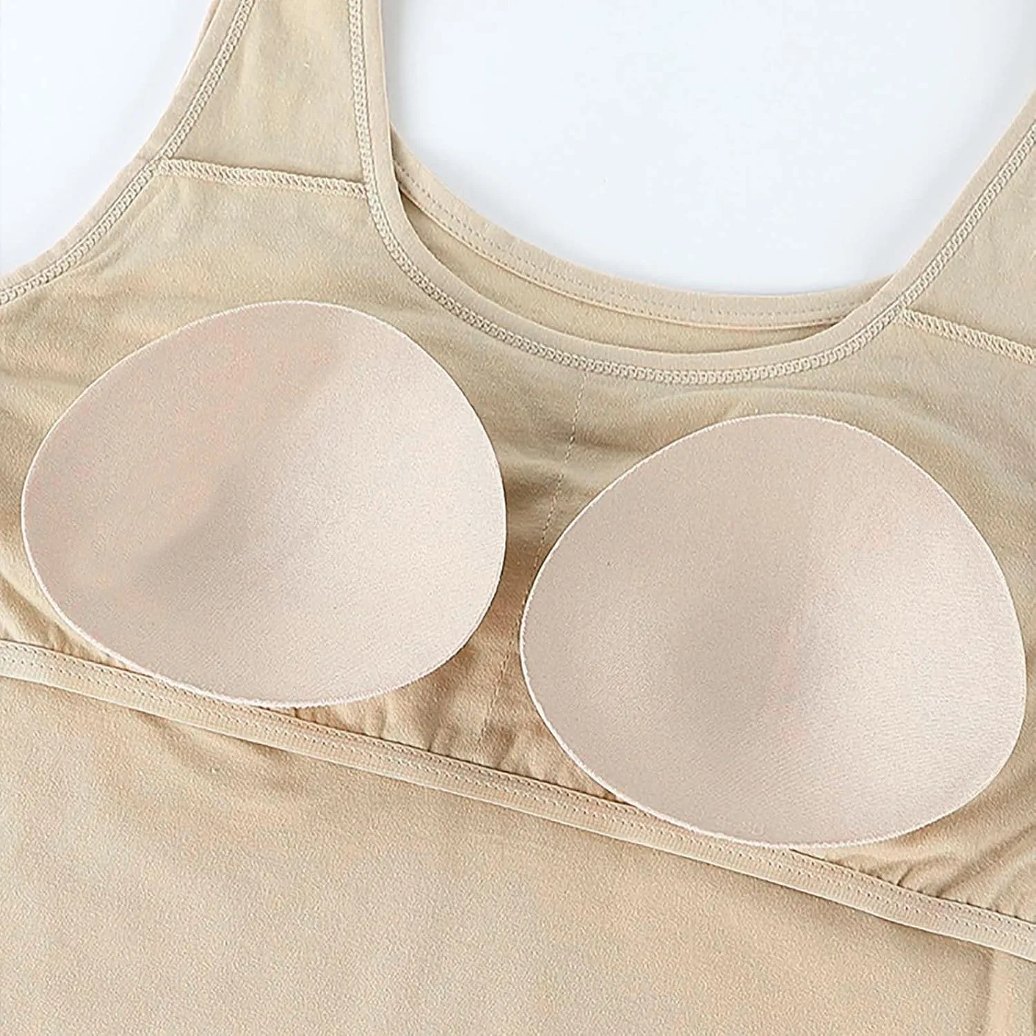 Women's Shelf Bra Tank Top Adjustable Strap Seamless Camisoles Yoga Shirts Cotton Undershirt