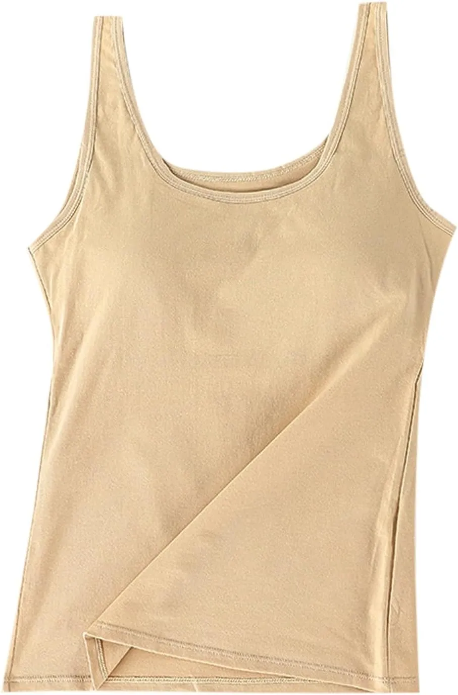 Women's Shelf Bra Tank Top Adjustable Strap Seamless Camisoles Yoga Shirts Cotton Undershirt
