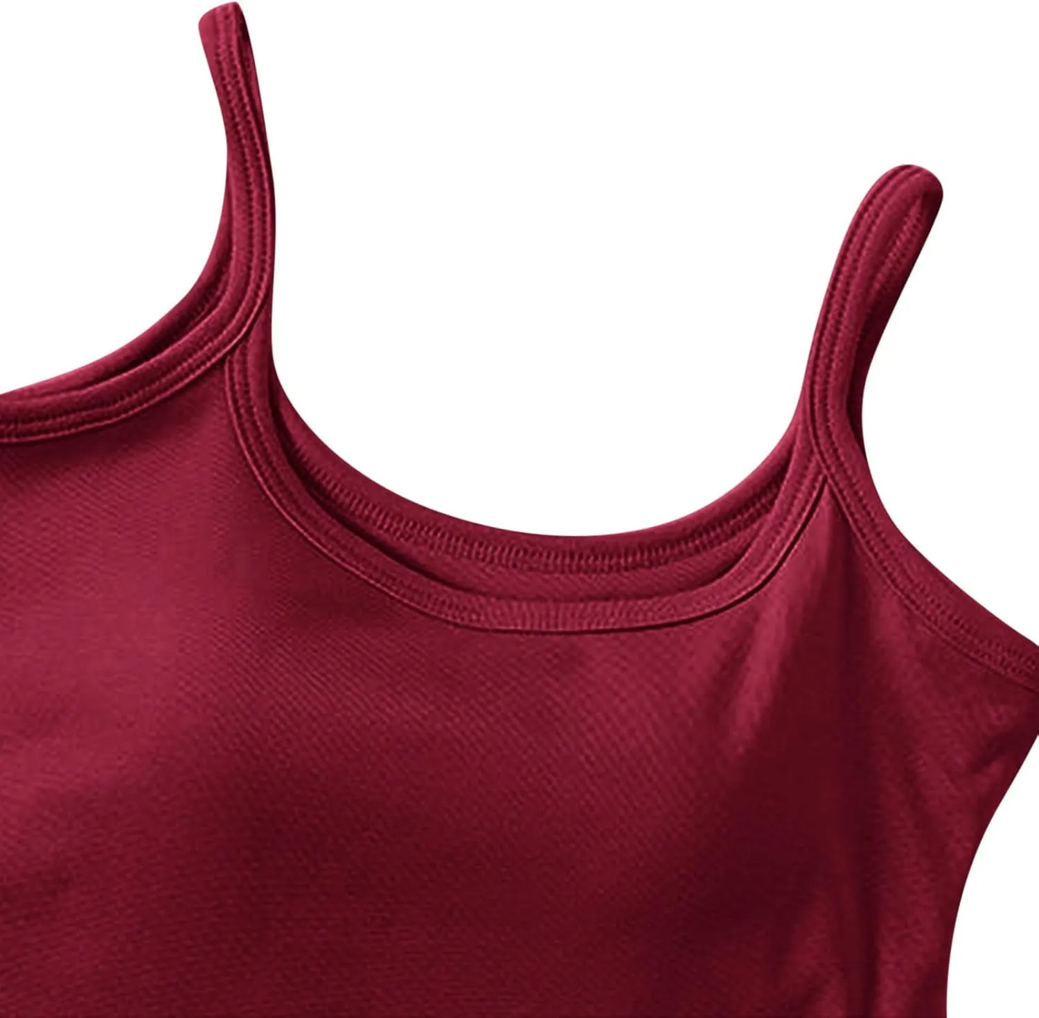 Womens Spaghetti Strap Tank Tops U Neck Pure Soft Smooth Comfort Tanks Trending Fashion Summer Comfy Shirts