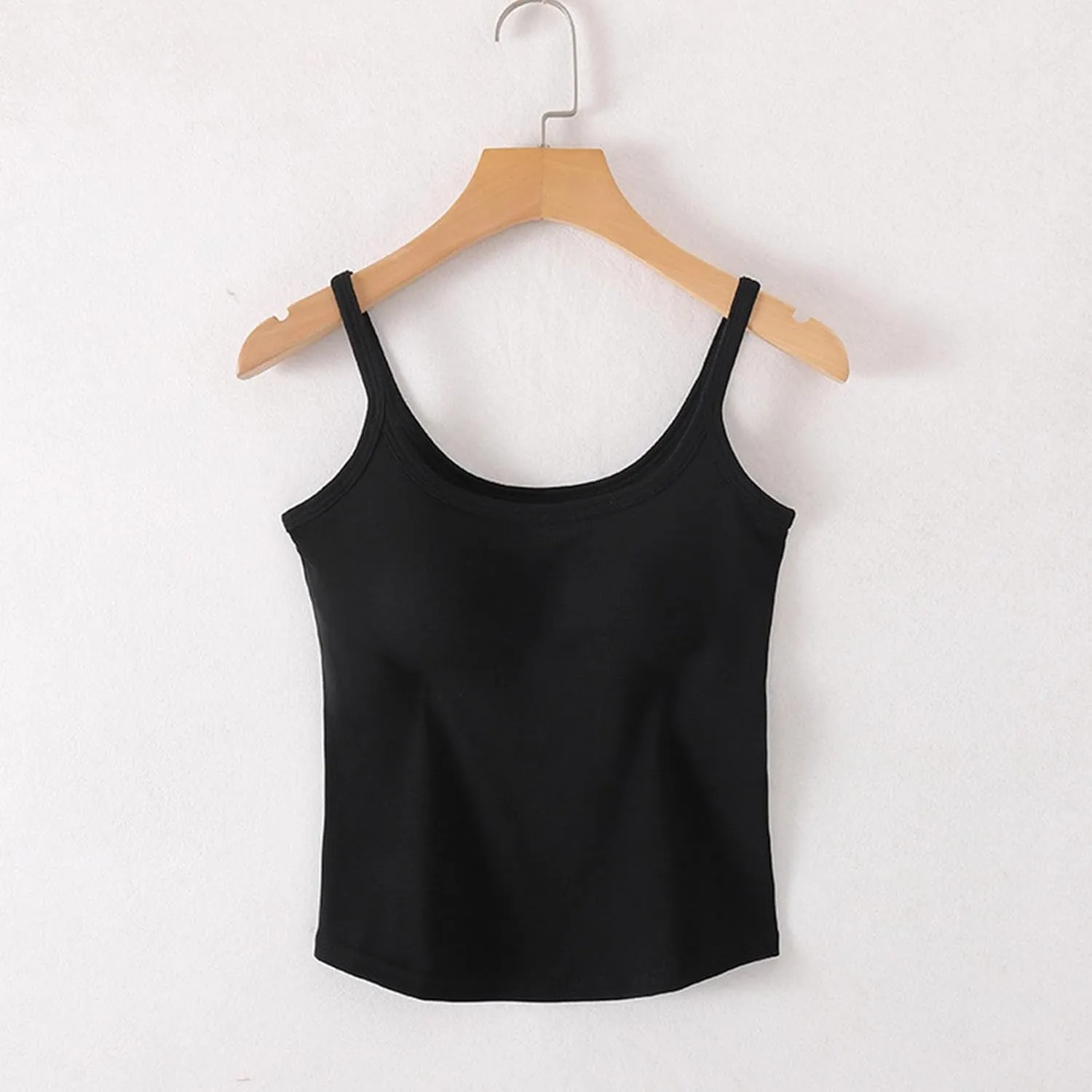 Womens Spaghetti Strap Tank Tops U Neck Pure Soft Smooth Comfort Tanks Trending Fashion Summer Comfy Shirts