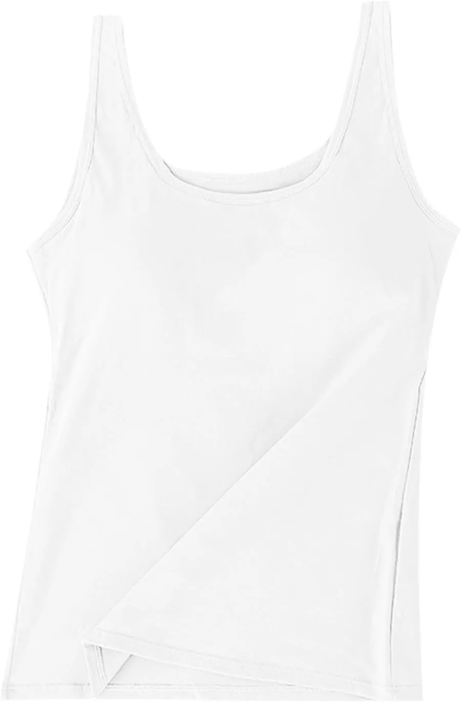 Women's Sports Camisoles Built-in Bra Yoga Tops with Spaghetti Straps & Padded Support Sleeveless Workout Tanks