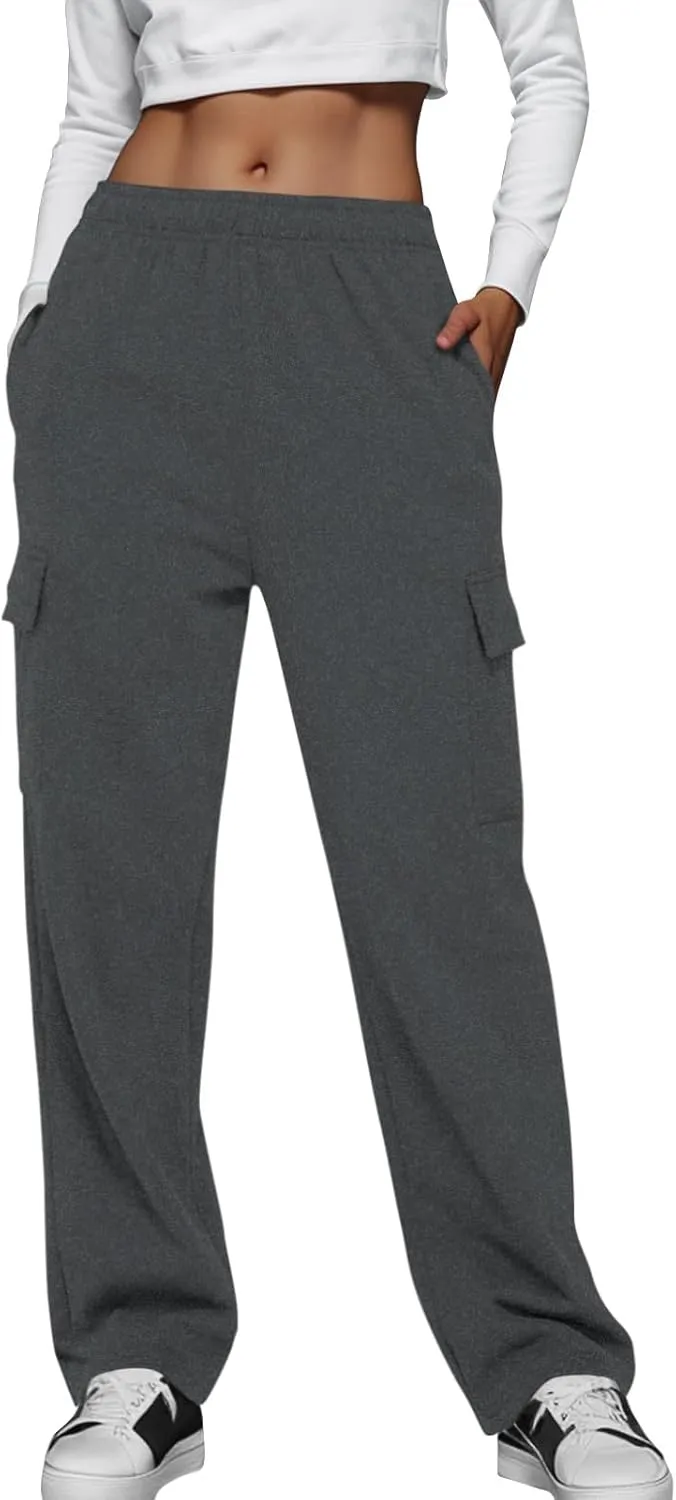 Womens Sweatpants Basics Trendy Straight Leg Casual Solid Comfy Fashion Joggers Cute Comfort Pants Trousers