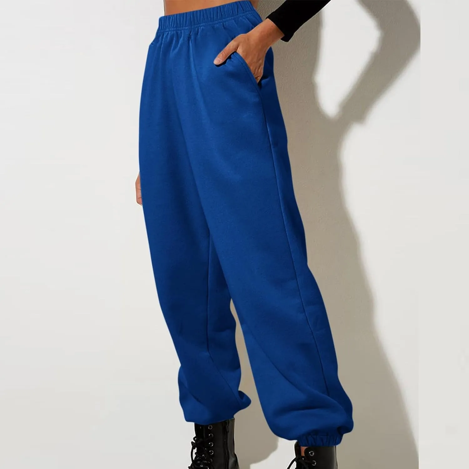 Womens Sweatpants Solid Casual Cute Drawstring Comfort Joggers High Waisted Running Comfy Pants Trousers
