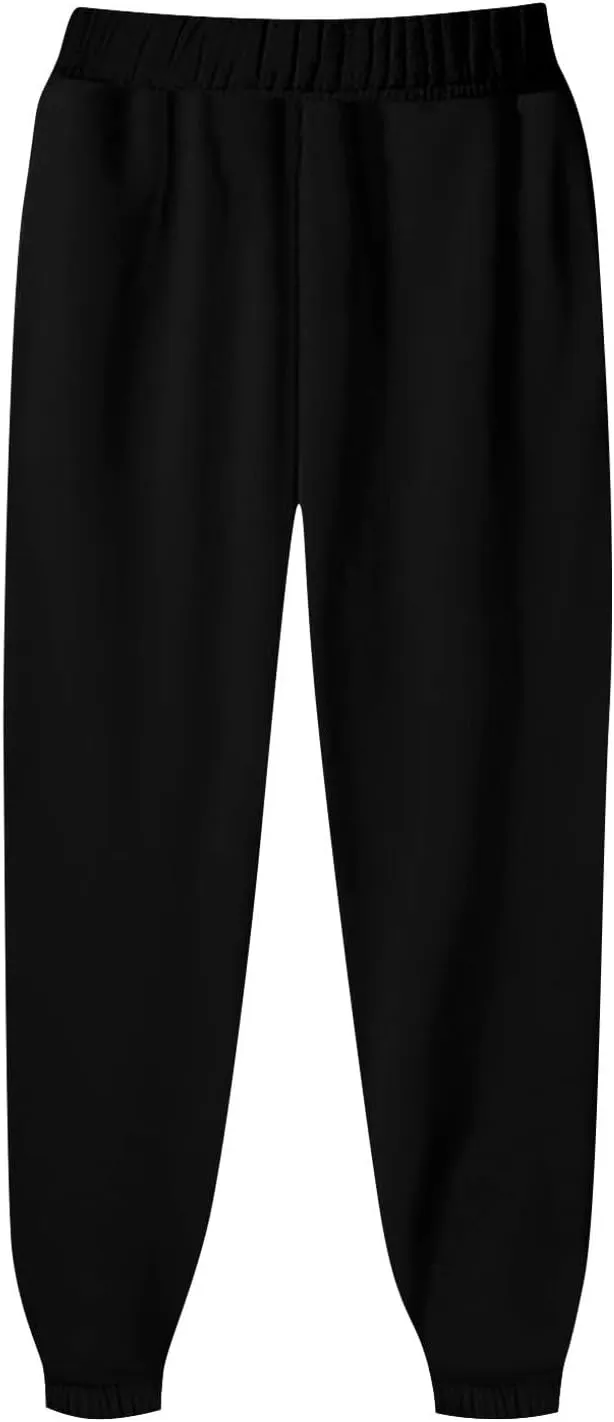 Womens Sweatpants Solid Casual Cute Drawstring Comfort Joggers High Waisted Running Comfy Pants Trousers