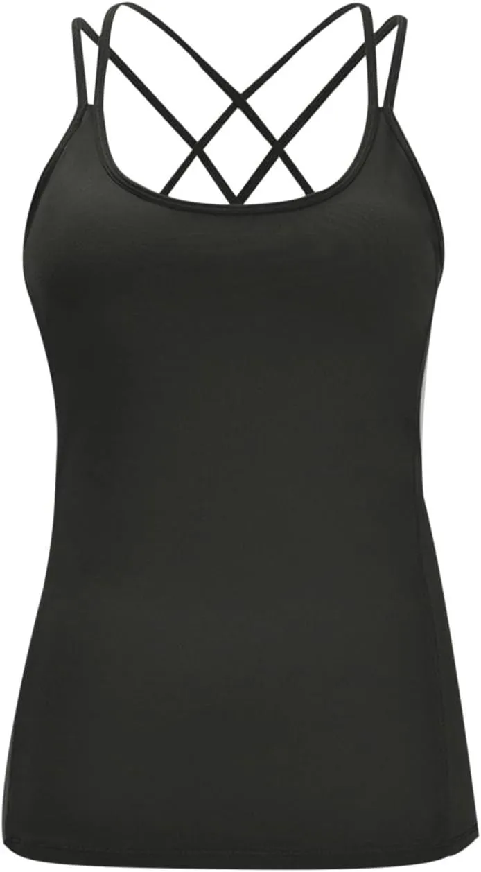 Womens Tank Tops Cross Backless Gym Workout Tops Sleeveless Seamless Running Yoga Shirts Athletic Sports Clothes