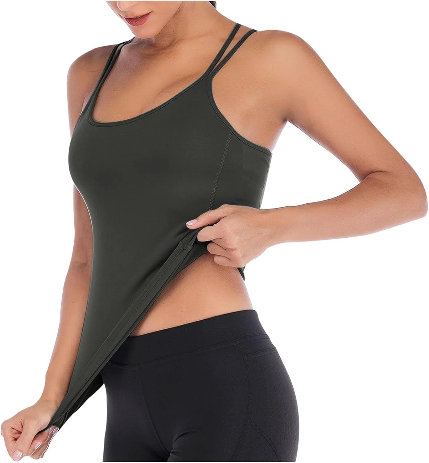 Womens Tank Tops Cross Backless Gym Workout Tops Sleeveless Seamless Running Yoga Shirts Athletic Sports Clothes