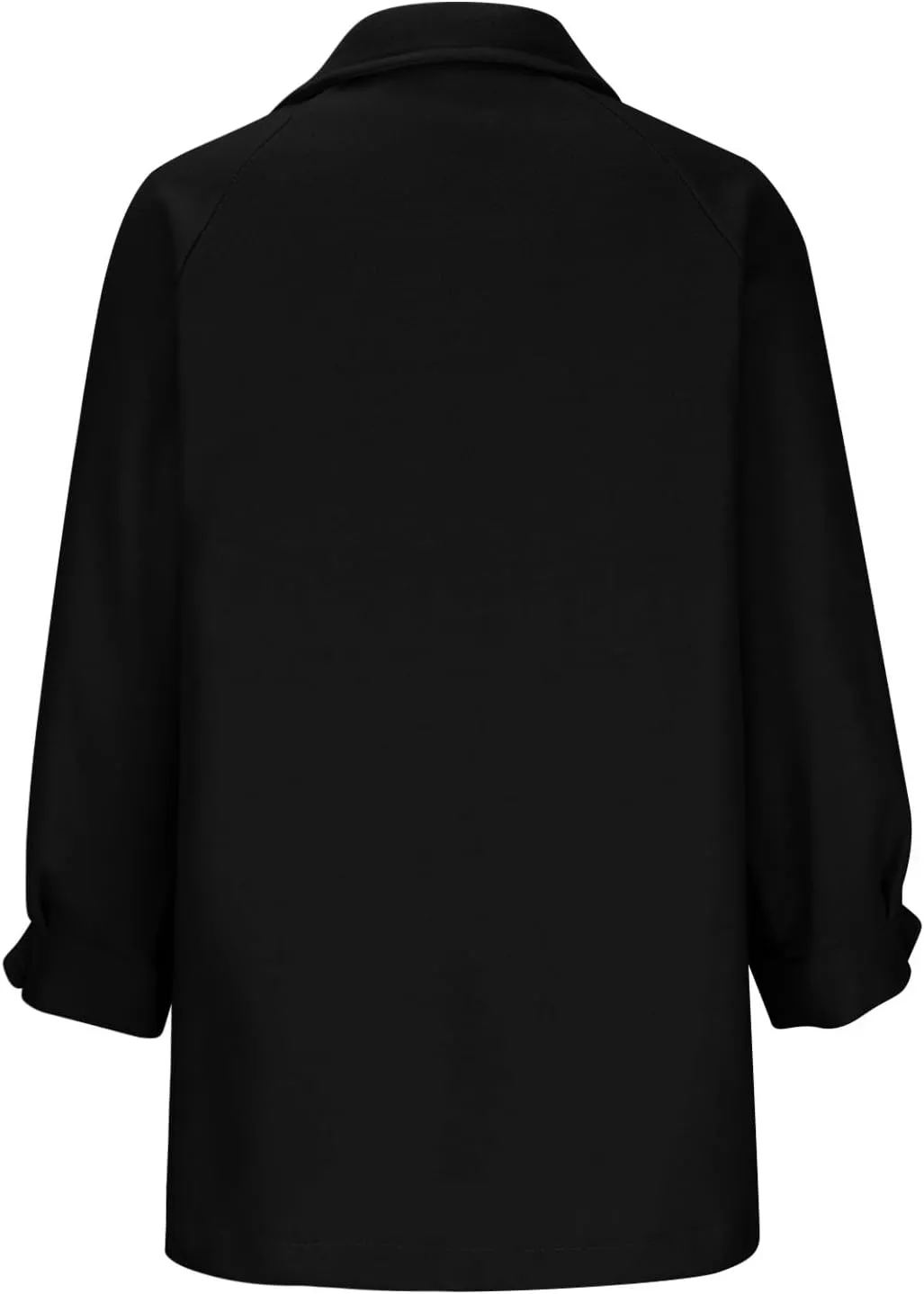 Womens Winter Coats Notch Lapel Wool Blend Mid Long Pea Coats Casual Single Breasted Overcoat Business Trench Coats