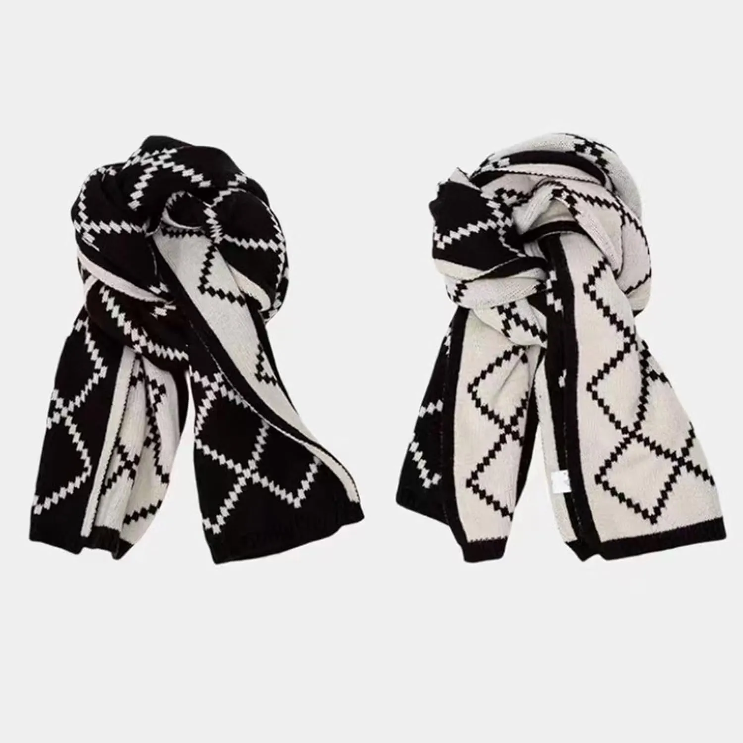 Women's Winter Knitted Large Wraps Soft Cashmere Feel Throw Argyle Scarfs Shawls & Wraps for Christmas