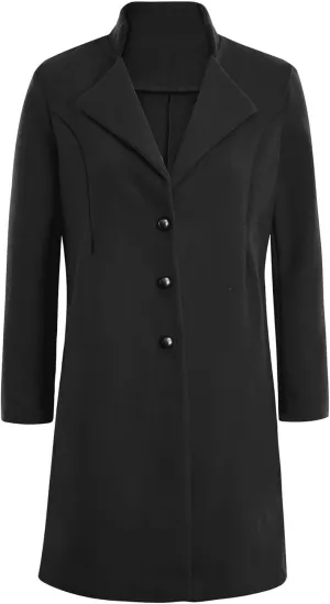 Womens Wool Blend Trech Coat Winter Coats Mid Long Wool Coats Oversized Trench Coats Jackets