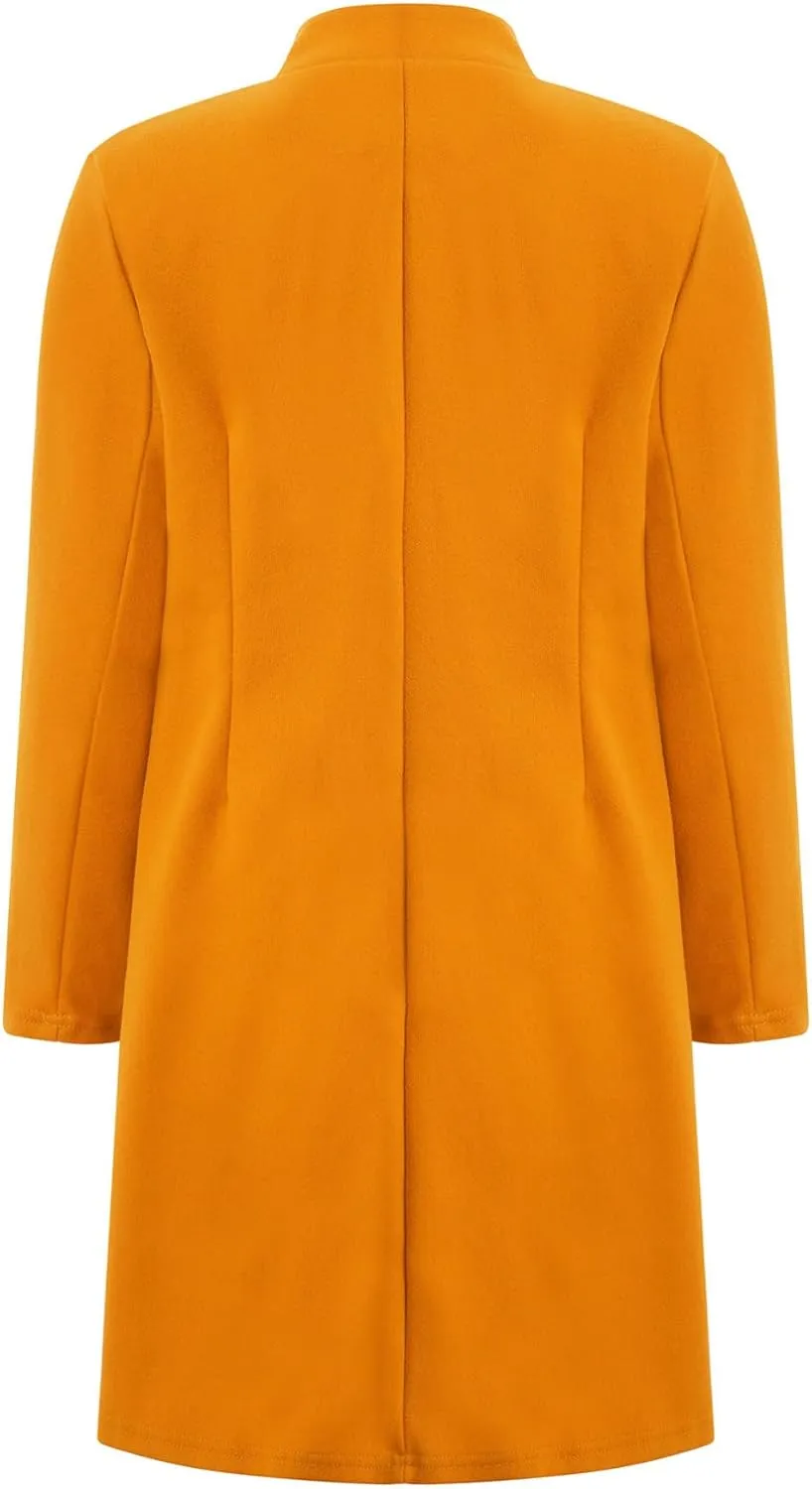 Womens Wool Blend Trech Coat Winter Coats Mid Long Wool Coats Oversized Trench Coats Jackets