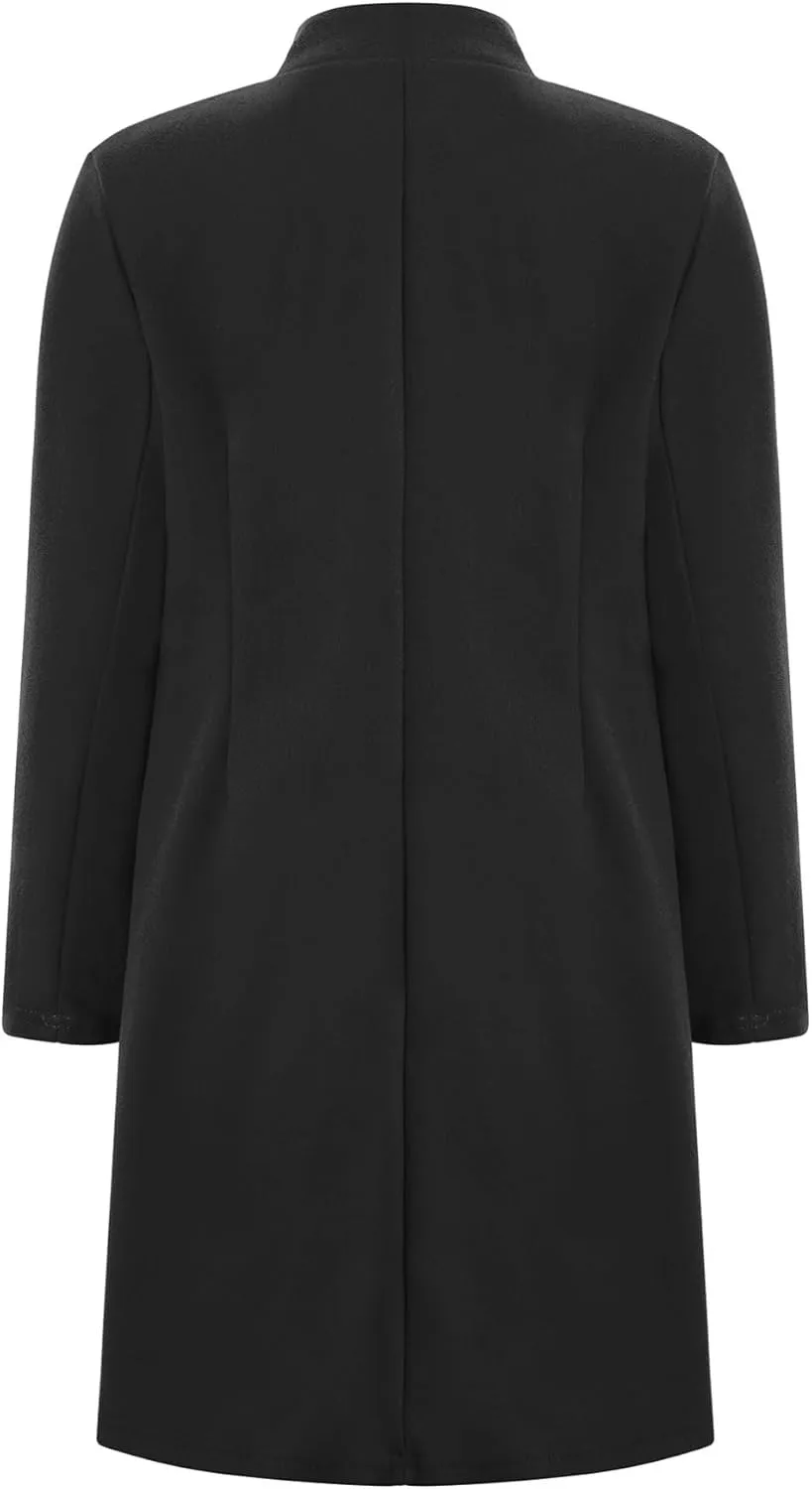 Womens Wool Blend Trech Coat Winter Coats Mid Long Wool Coats Oversized Trench Coats Jackets