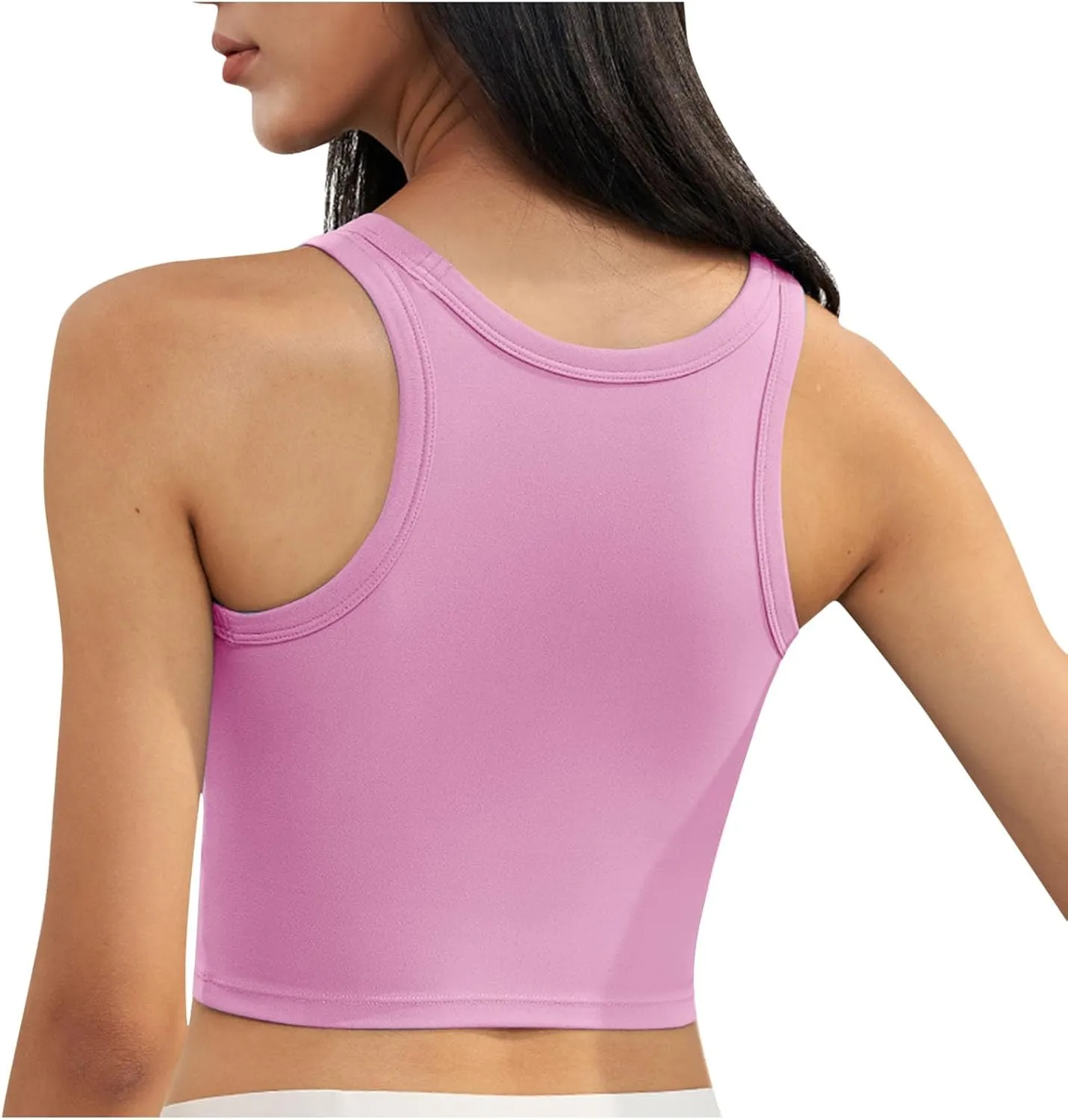 Workout Tank Tops for Women with Built in Bra Sleeveless Athletic Yoga Tops Seamless Racerback Gym Yoga Shirts