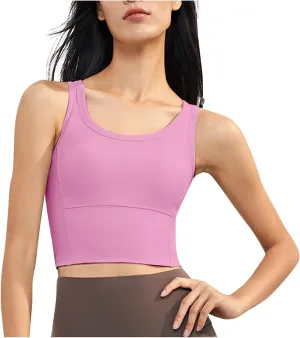 Workout Tank Tops for Women with Built in Bra Sleeveless Athletic Yoga Tops Seamless Racerback Gym Yoga Shirts