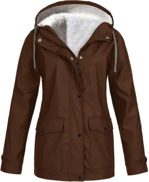 XUETON Women's Casual Zip Up Anork Jackets Fleece Lined Downs Puffer Jacket Windproof Warm Down Outerwear Anorak Utility Hiking Ski
