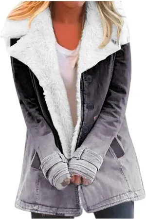 XUETON Women's Casual Zip Up Anork Jackets Sherpa Fleece Lined Parka Warm Heavyweight Faux Fur Hooded Anorak Utility Hiking Ski