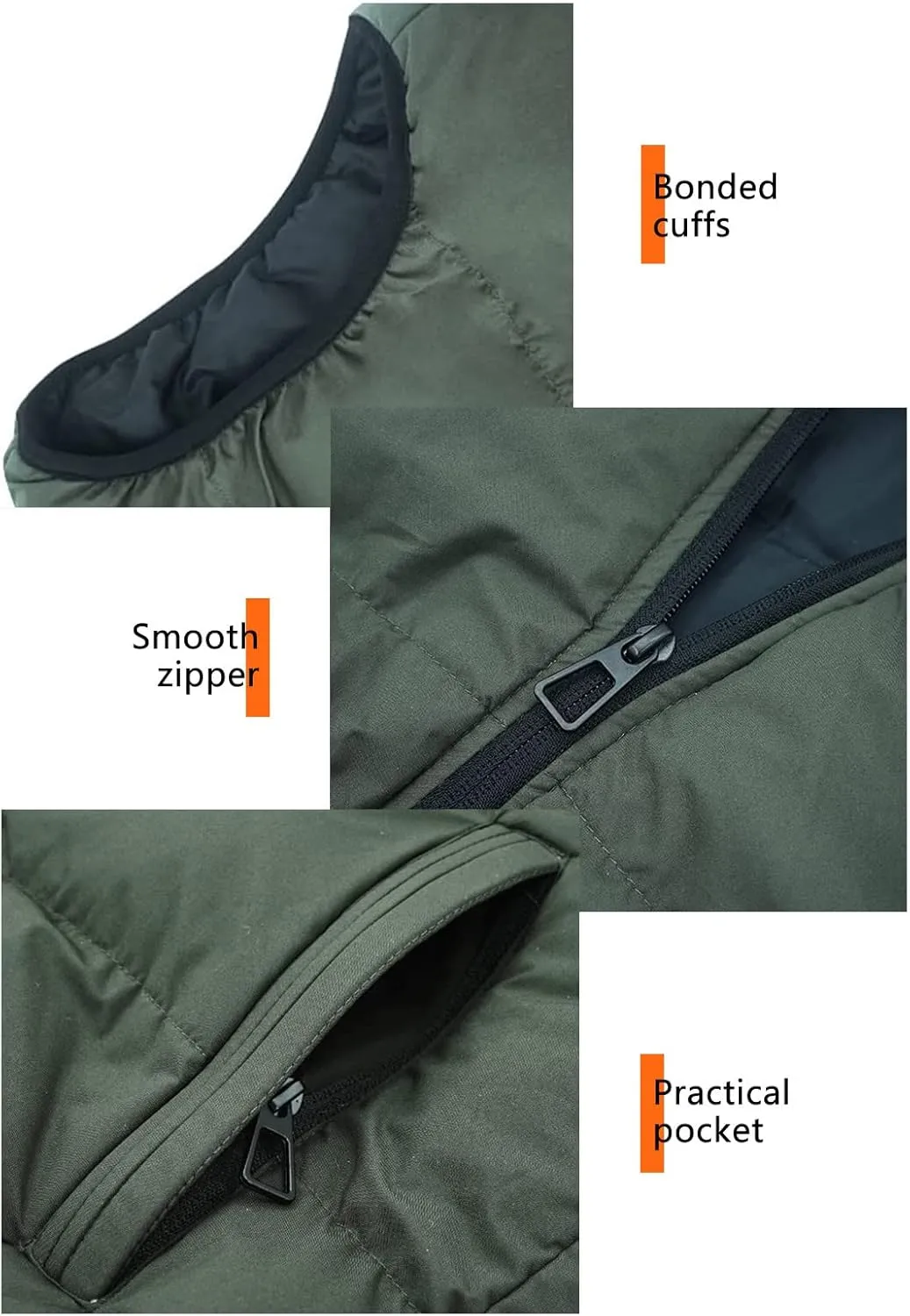Ymosrh Mens Casual Winter Vest Lightweight Water Resistant Quilted Hooded Puffer Vest Jacket Fall Coat with Hood, S-2XL