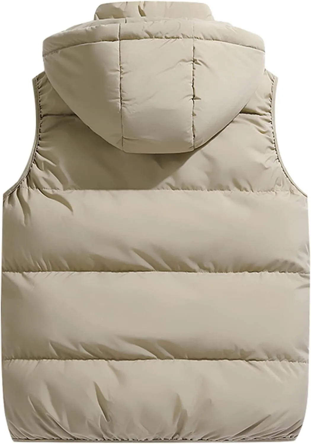 Ymosrh Mens Casual Winter Vest Lightweight Water Resistant Quilted Hooded Puffer Vest Jacket Fall Coat with Hood, S-2XL
