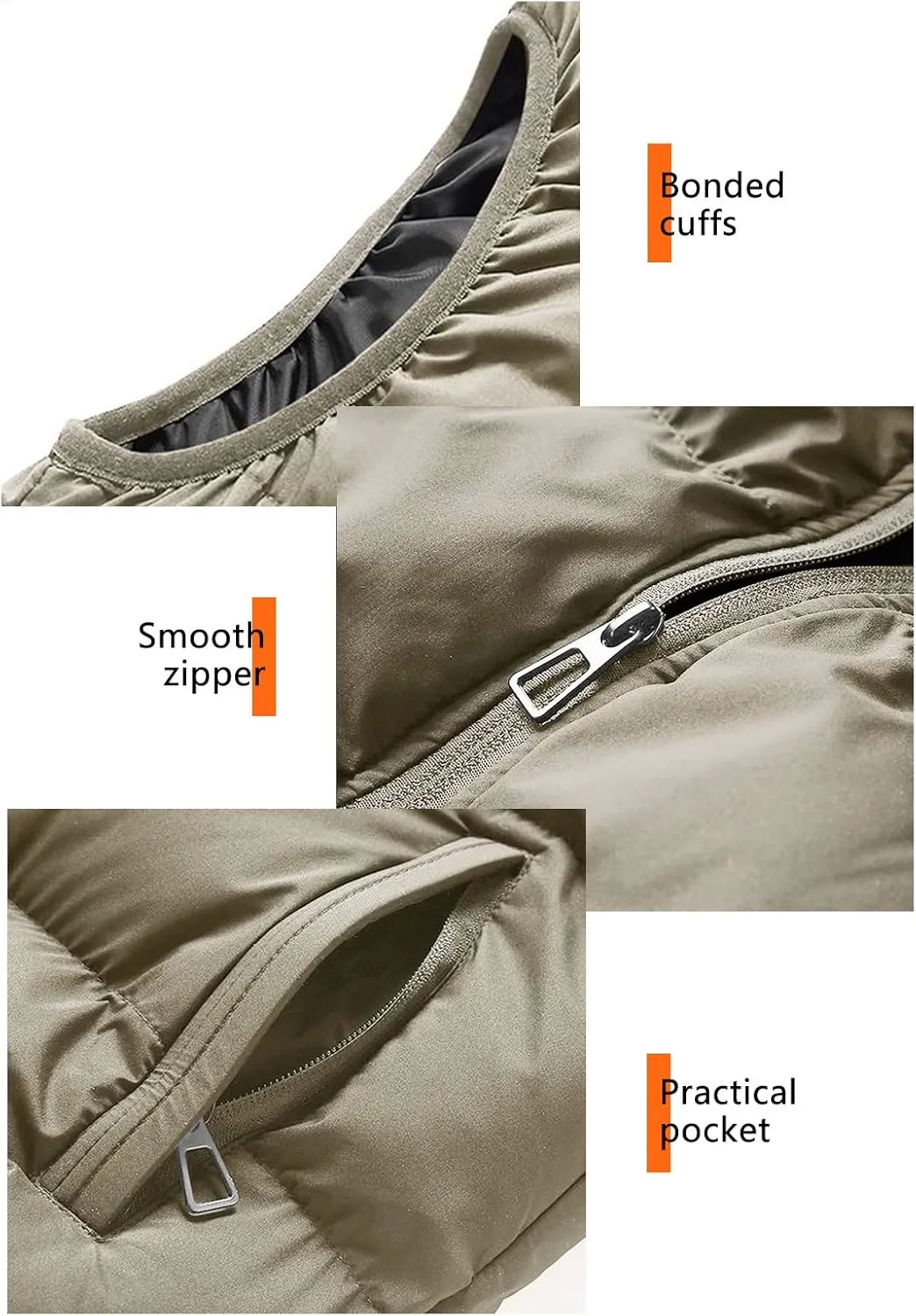 Ymosrh Mens Casual Winter Vest Lightweight Water Resistant Quilted Hooded Puffer Vest Jacket Fall Coat with Hood, S-2XL