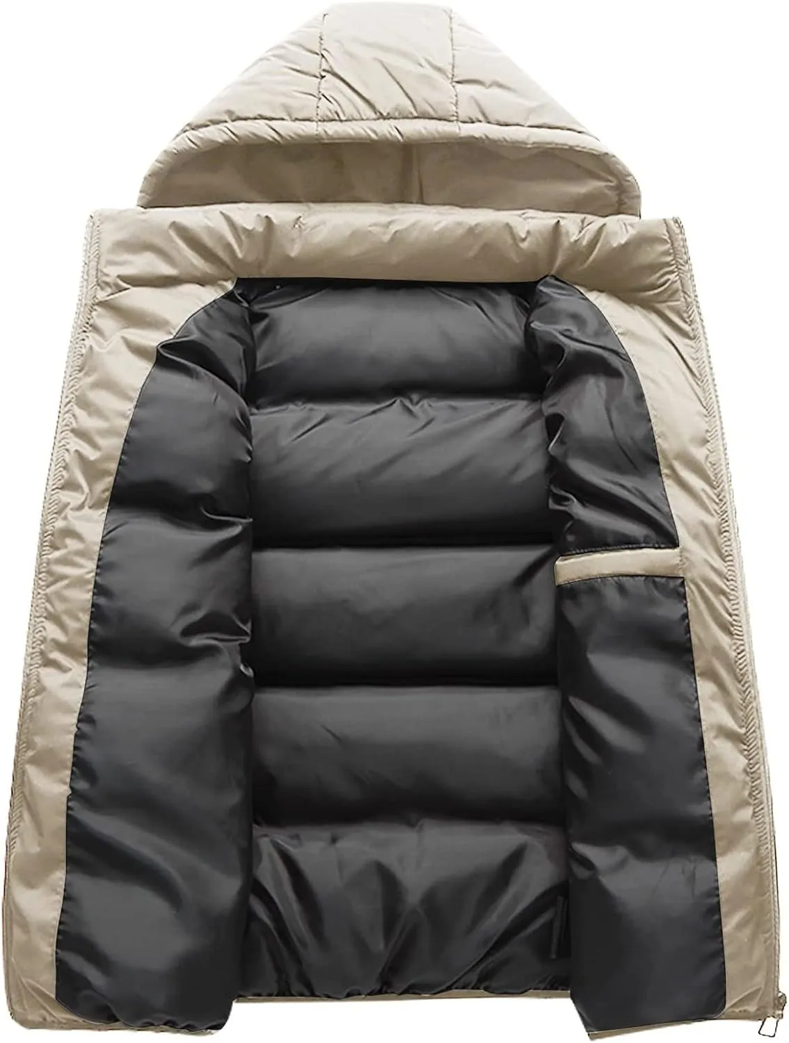 Ymosrh Mens Casual Winter Vest Lightweight Water Resistant Quilted Hooded Puffer Vest Jacket Fall Coat with Hood, S-2XL