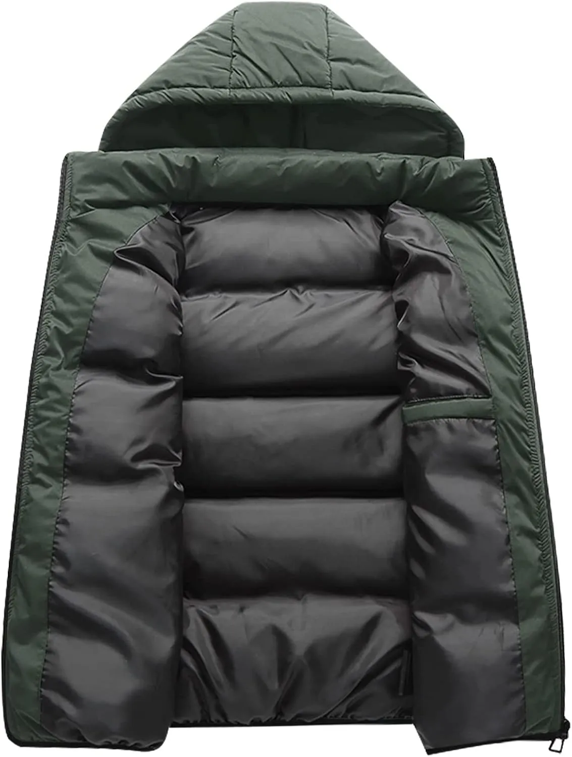 Ymosrh Mens Casual Winter Vest Lightweight Water Resistant Quilted Hooded Puffer Vest Jacket Fall Coat with Hood, S-2XL
