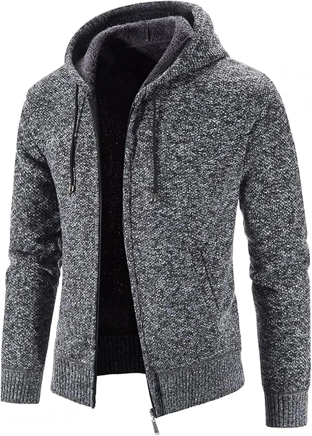 Ymosrh Mens Jackets Men's Fashion Leisure Long Sleeve Warm Solid Color Hooded Jackets Tops Jackets