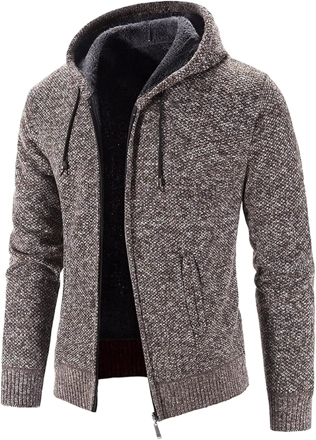 Ymosrh Mens Jackets Men's Fashion Leisure Long Sleeve Warm Solid Color Hooded Jackets Tops Jackets